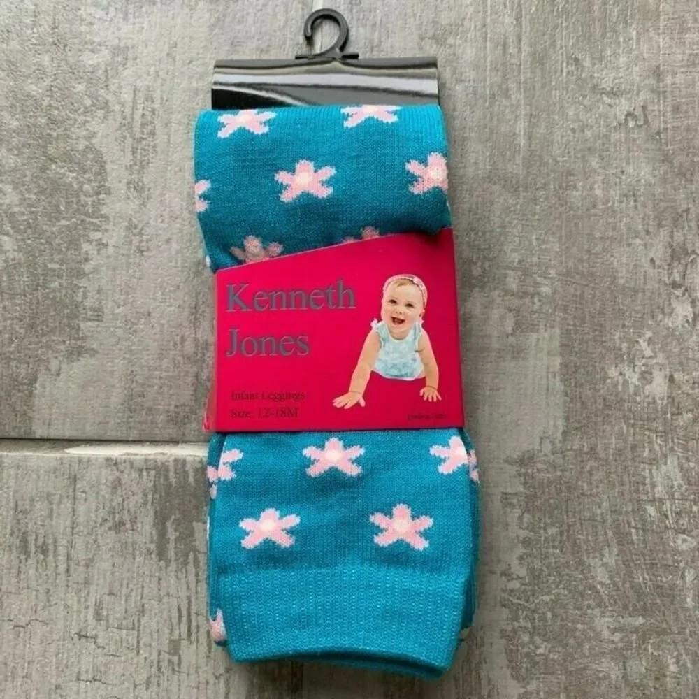 KENNETH JONES Baby Girls Toddlers Leggings Open Foot Size 12-18M NEW